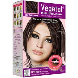 Vegetal Bio Colour - Burgundy 50g | 100% Herbal Hair Color for Men and Women